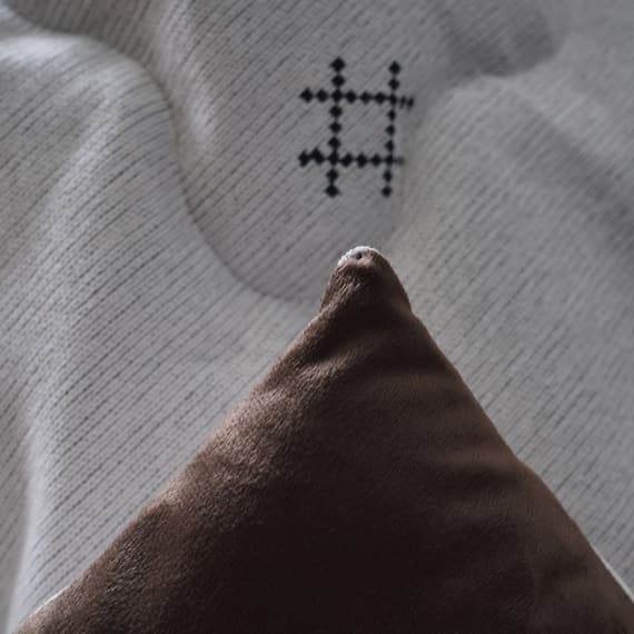 【日本製】ジャガードこたつ掛ふとん 大判(ハピネス/アイボリー) 3枚目画像