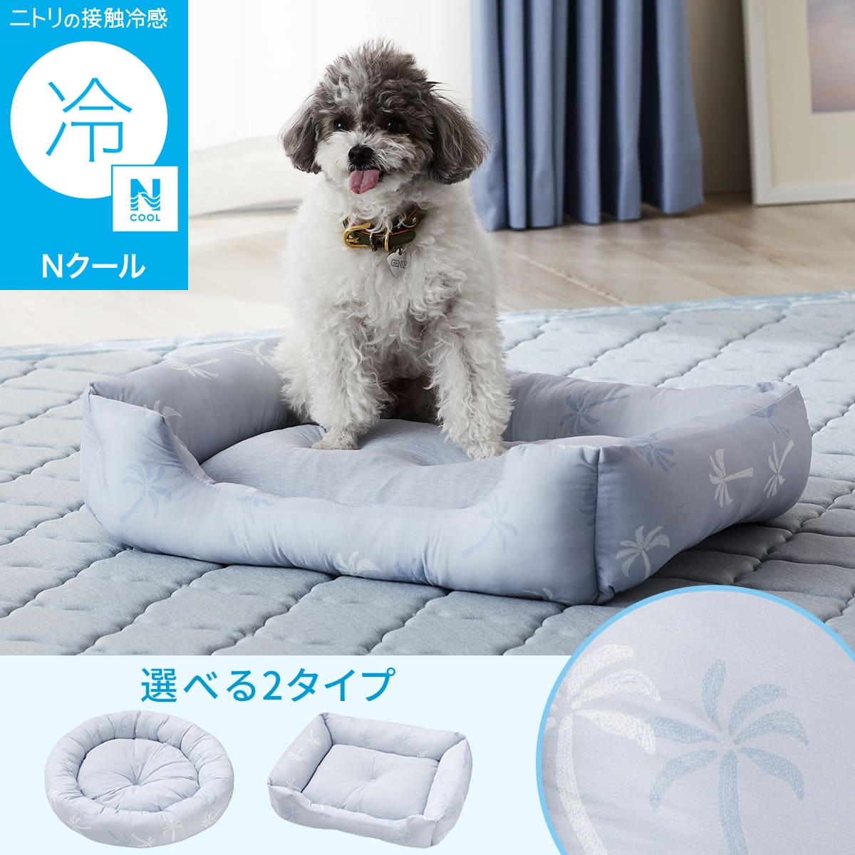 ペットベッド 角 Mサイズ(Nクール PALM NR04) | ニトリネット【公式