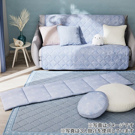 ヒジ無しソファパッド 2人掛け用(Nクール PALM NR04) 2枚目画像