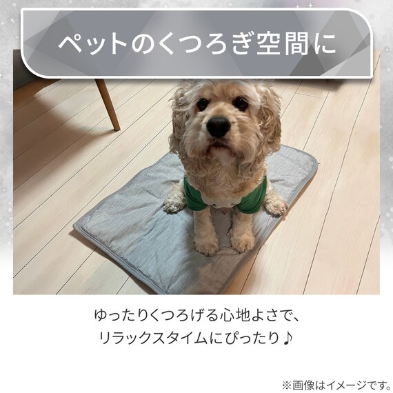 ペット敷パッド Lサイズ(Nクール極冷 グレー rSCsM) 5枚目画像