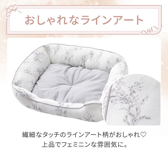 ペットベッド 角 Mサイズ(Nクール極冷 ラインアート M) 4枚目画像