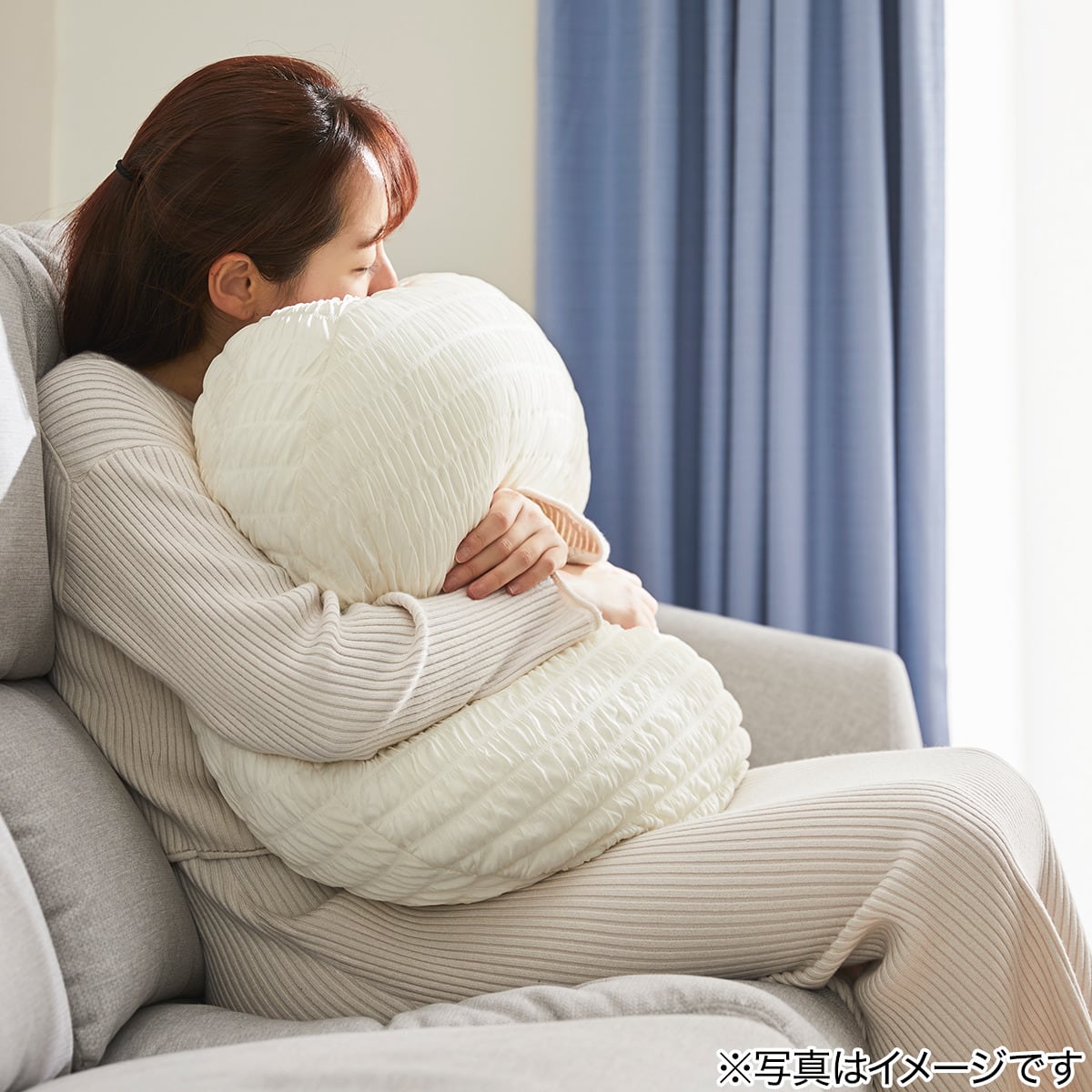 ≪引取り限定≫クッション 18091円 80001170 モチモチクッション 60R(Nクール極冷 くしゅくしゅ rSCq) | ニトリ