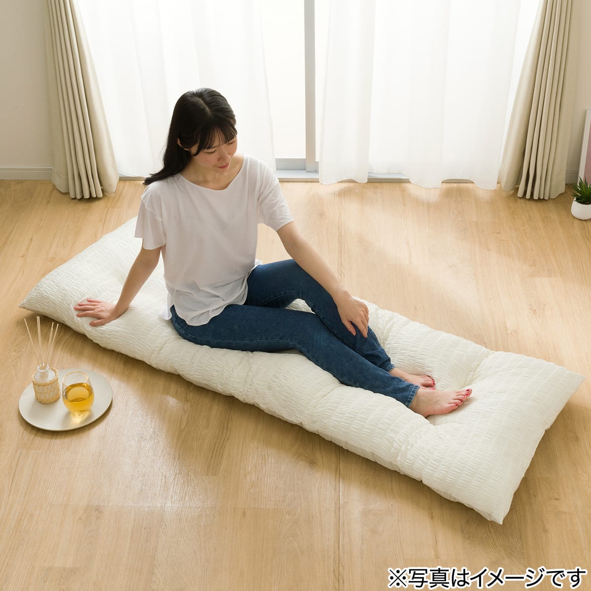大判長座布団(Nクール極冷 くしゅくしゅ rSCq) | ニトリネット【公式