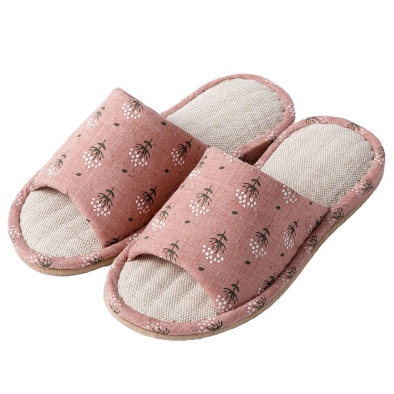 スリッパ M (花柄 レッド nrSRhx3s) 1枚目画像