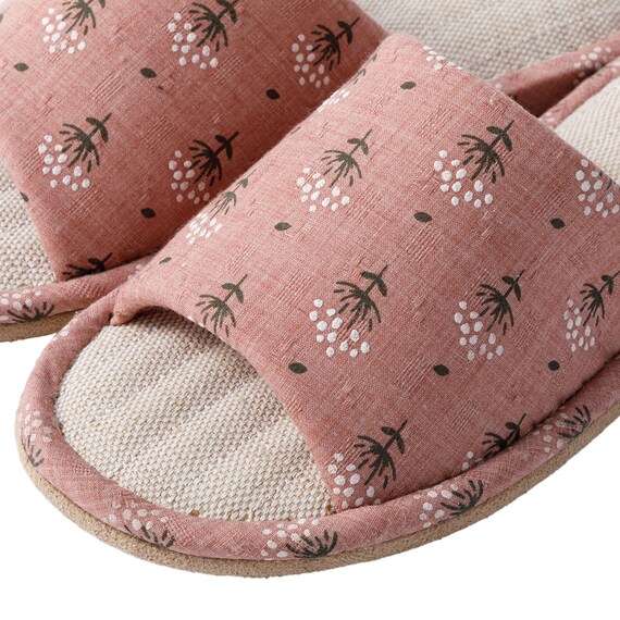 スリッパ M (花柄 レッド nrSRhx3s) 5枚目画像