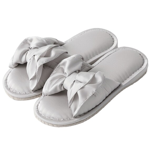 スリッパ M (Sリボン グレー nrSRn4s) 1枚目画像