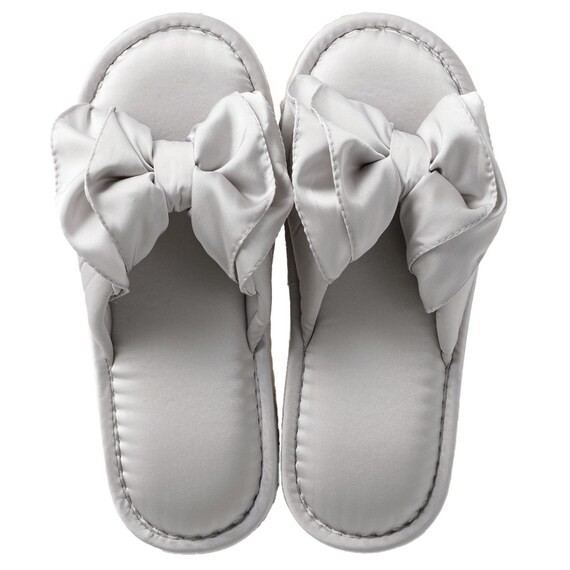 スリッパ M (Sリボン グレー nrSRn4s) 2枚目画像