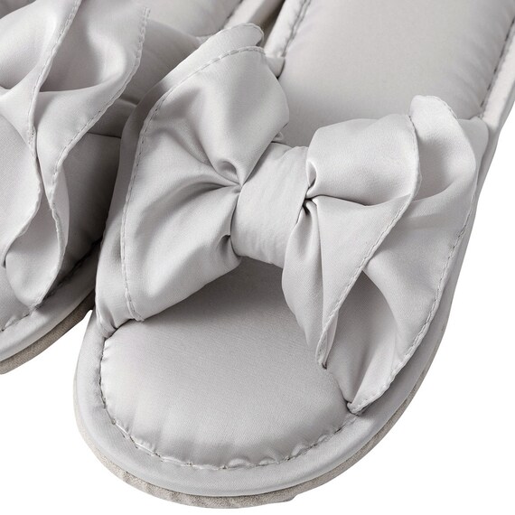 スリッパ M (Sリボン グレー nrSRn4s) 5枚目画像