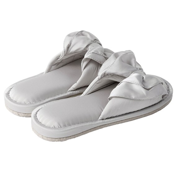 スリッパ M (Sリボン グレー nrSRn4s) 6枚目画像