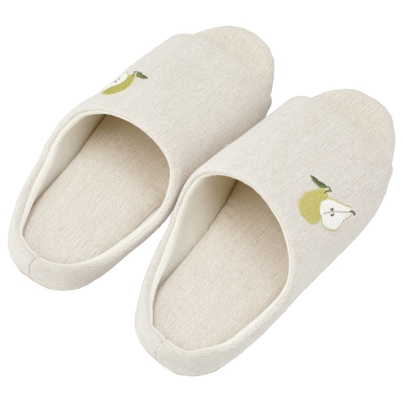 ルームシューズ(アイボリー 洋ナシ NR02 M) 4枚目画像