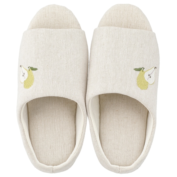 ルームシューズ(アイボリー 洋ナシ NR02 M) 5枚目画像