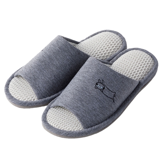 スリッパ M(デコネコMS グレー SnrSRm3s) 1枚目画像