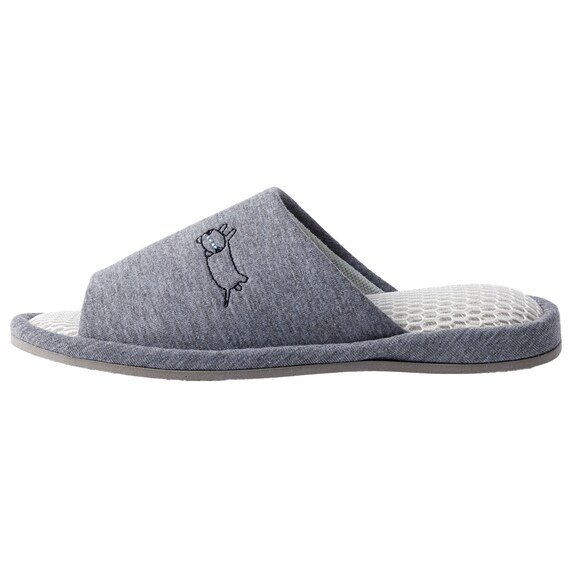 スリッパ M(デコネコMS グレー SnrSRm3s) 4枚目画像