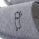 スリッパ M(デコネコMS グレー SnrSRm3s) 5枚目画像