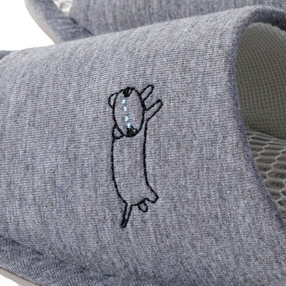 スリッパ M(デコネコMS グレー SnrSRm3s) 5枚目画像