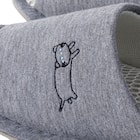 スリッパ M(デコネコMS グレー SnrSRm3s) 5枚目画像