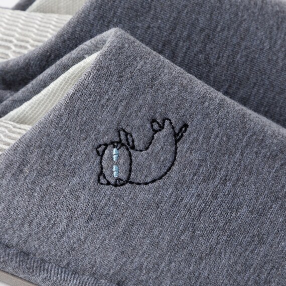 スリッパ M(デコネコMS グレー SnrSRm3s) 6枚目画像