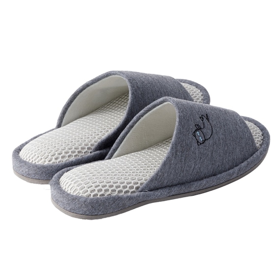 スリッパ M(デコネコMS グレー SnrSRm3s) 7枚目画像