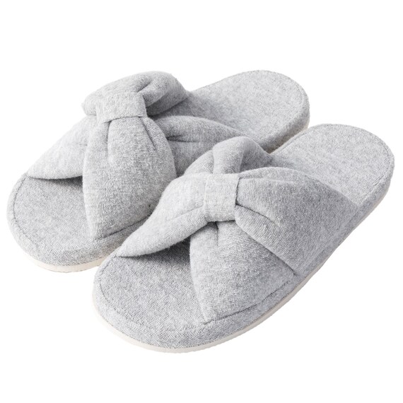 スリッパ M(Pリボン グレー nrSRm2s) 1枚目画像