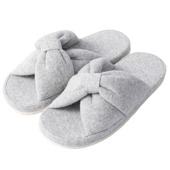 スリッパ M(Pリボン グレー nrSRm2s) 1枚目画像