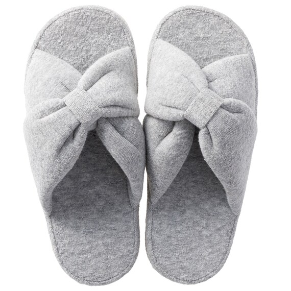 スリッパ M(Pリボン グレー nrSRm2s) 2枚目画像