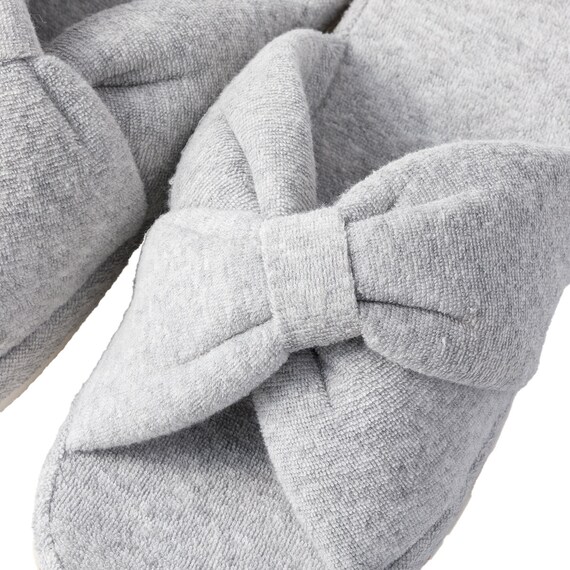 スリッパ M(Pリボン グレー nrSRm2s) 5枚目画像