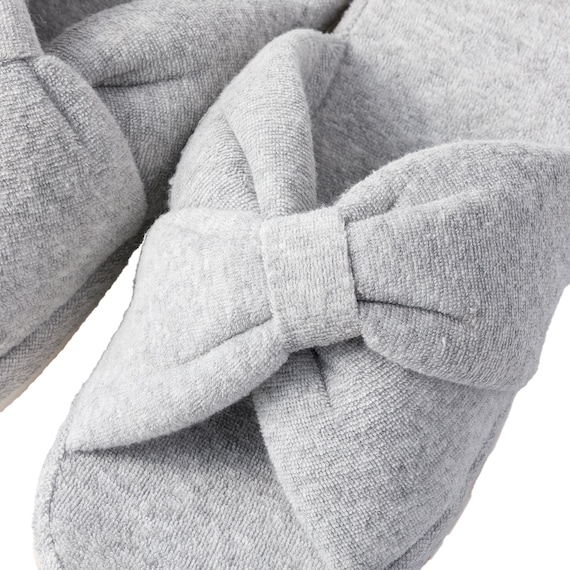 スリッパ M(Pリボン グレー nrSRm2s) 5枚目画像