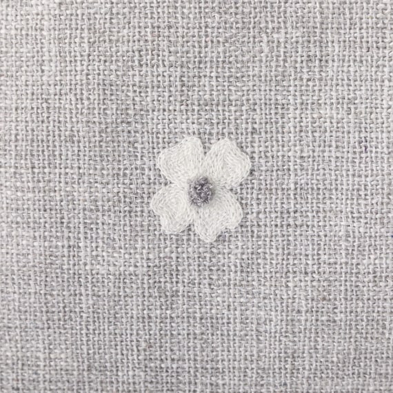 クッションカバー(花 グレー rSCy6s) 4枚目画像