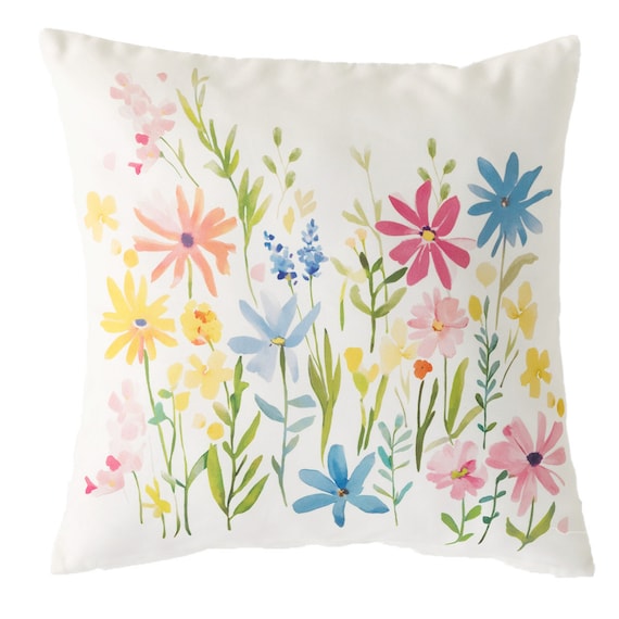 クッションカバー(フラワー rSCy13s) 1枚目画像