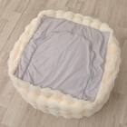 ふわとろ ポコポコ ビーズクッション スクエア アイボリー 5枚目画像