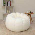 ふわもち フラワービーズソファ Small アイボリー 1枚目画像