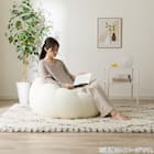 ふわもち フラワービーズソファ Small アイボリー 3枚目画像