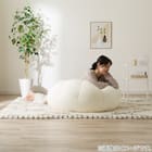 ふわもち フラワービーズソファ Small アイボリー 4枚目画像