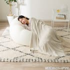 ふわもち フラワービーズソファ Small アイボリー 5枚目画像