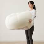 ふわもち フラワービーズソファ Small アイボリー 6枚目画像