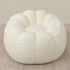 ふわもち フラワービーズソファ Small アイボリー 9枚目画像