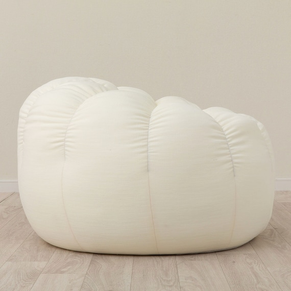 ふわもち フラワービーズソファ Small アイボリー 11枚目画像