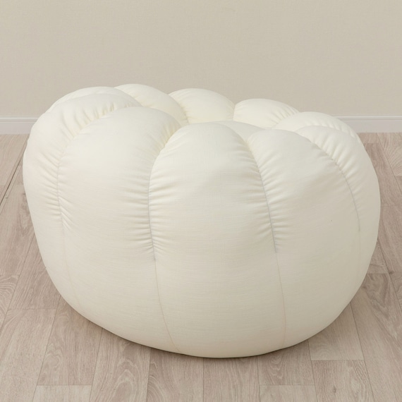 ふわもち フラワービーズソファ Small アイボリー 12枚目画像