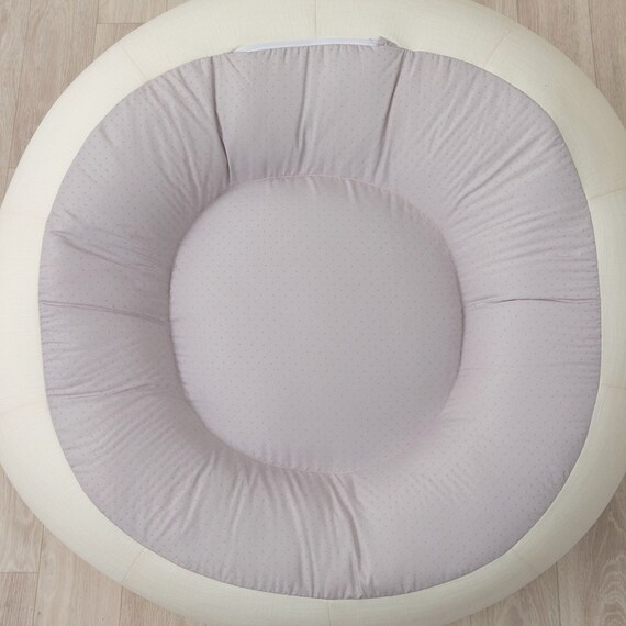 ふわもち フラワービーズソファ Small アイボリー 13枚目画像