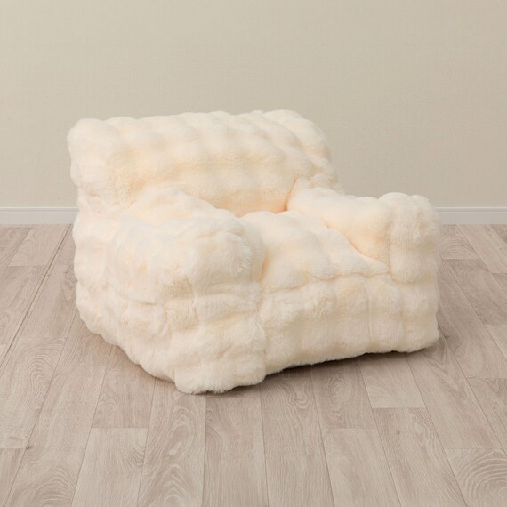 ふわとろ ポコポコ ビーズソファ Small アイボリー 3枚目画像