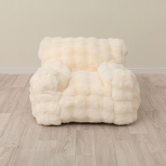 ふわとろ ポコポコ ビーズソファ Small アイボリー 4枚目画像