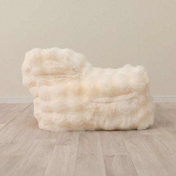 ふわとろ ポコポコ ビーズソファ Small アイボリー 5枚目画像