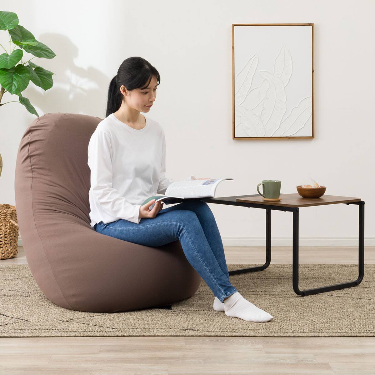 【数量限定】ニトリ(NITORI) ビーズクッション BS200 角丸 ビッグ ビーズクッションBS200 角丸 (ビッグ ダークブラウン) | ニトリネット
