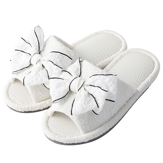 スリッパ M (リボンMS アイボリー nrSRx4s) 1枚目画像