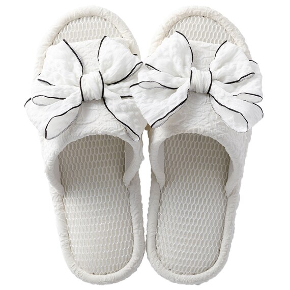 スリッパ M (リボンMS アイボリー nrSRx4s) 2枚目画像