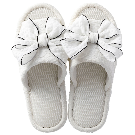 スリッパ M (リボンMS アイボリー nrSRx4s) 2枚目画像