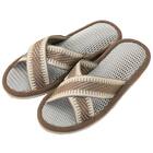 スリッパ M (クロス ブラウンnrSRx7s) 1枚目画像