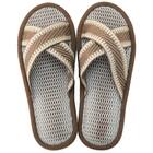 スリッパ M (クロス ブラウンnrSRx7s) 2枚目画像