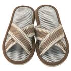 スリッパ M (クロス ブラウンnrSRx7s) 5枚目画像