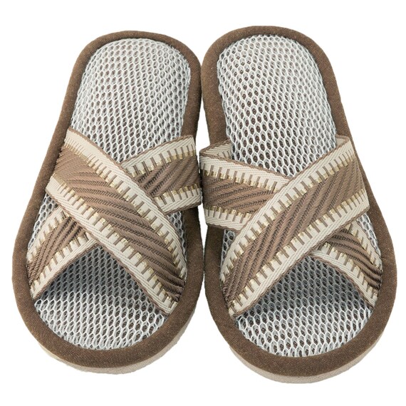 スリッパ M (クロス ブラウンnrSRx7s) 5枚目画像